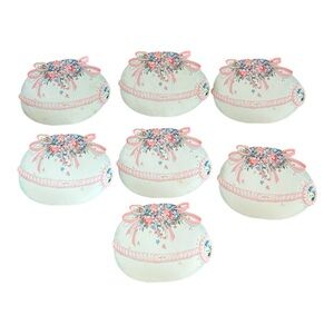 Vintage 16" Paper Easter Egg Die Cuts Lot of 7 Same with Bunny IMPERFECT Read